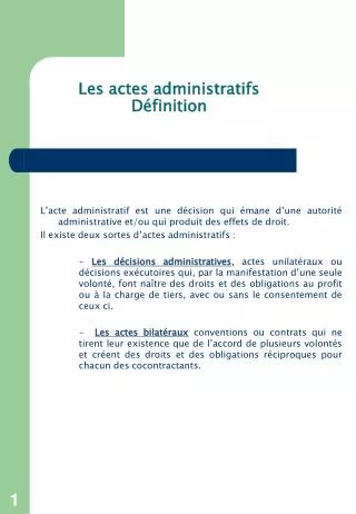 les actes administratifs d finition