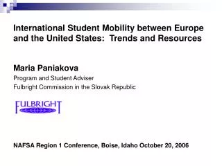 International Student Mobility between Europe and the United States: Trends and Resources