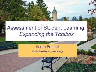 Assessment of Student Learning: Expanding the Toolbox