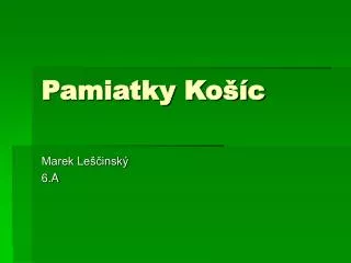 pamiatky ko c