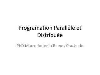 programation parall le et distribu e