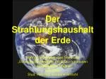 Der Strahlungshaushalt der Erde - slide 1