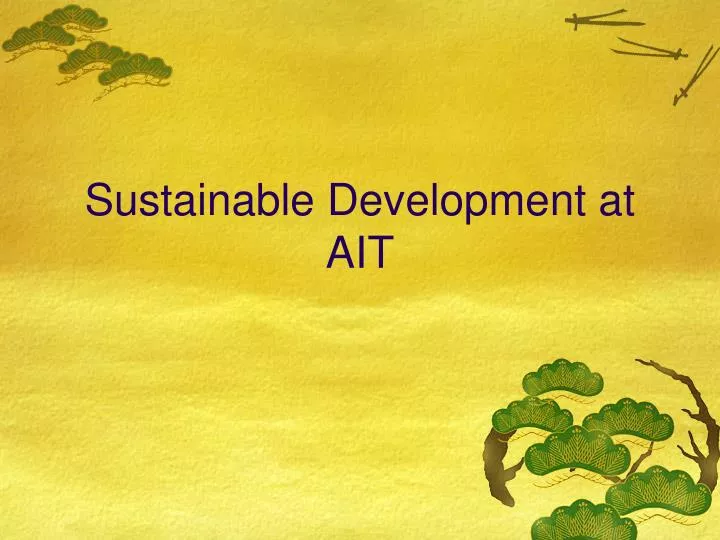 sustainable development at ait