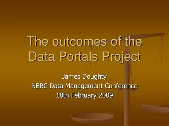 the outcomes of the data portals project