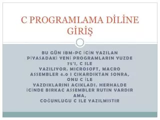c programlama d l ne g r