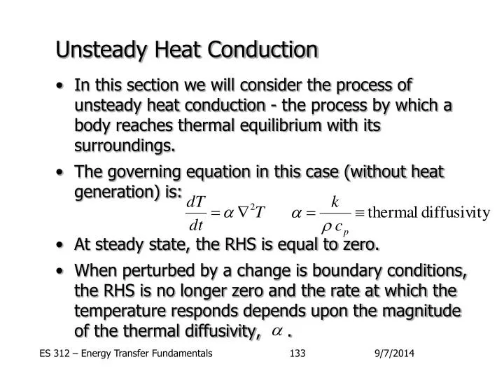 unsteady heat conduction