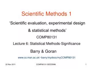 Scientific Methods 1