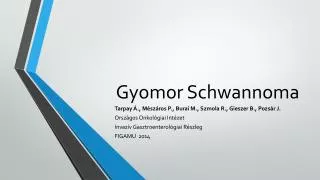 gyomor schwannoma