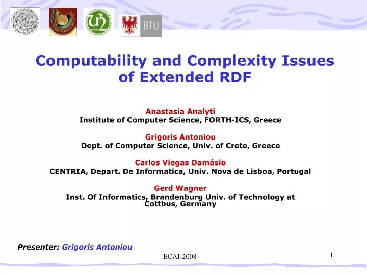 computability and complexity issues of extended rdf