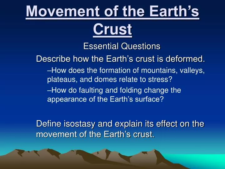 movement of the earth s crust