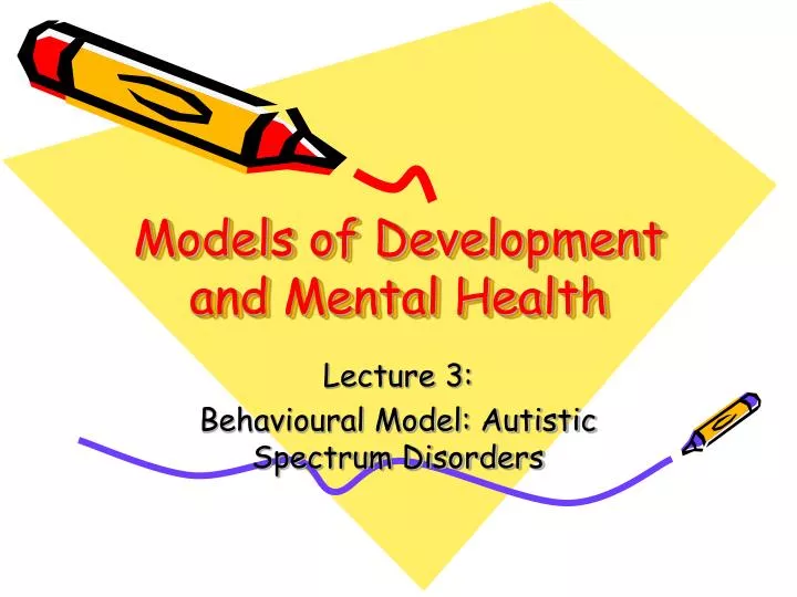 models of development and mental health