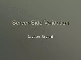 Server-Side Validation