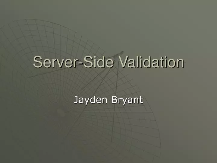 server side validation