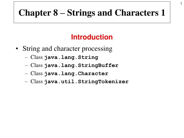 chapter 8 strings and characters 1