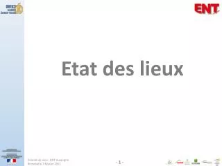 etat des lieux