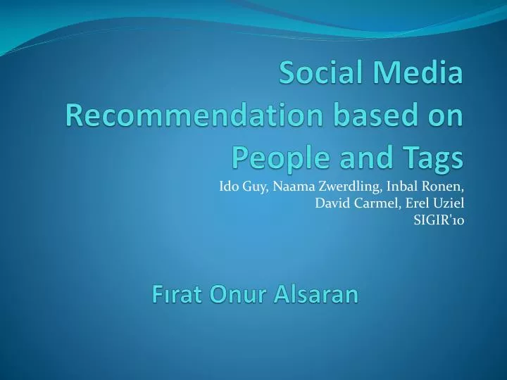 social media recommendation based on people and tags