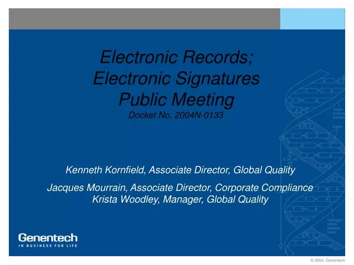 electronic records electronic signatures public meeting docket no 2004n 0133