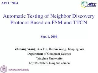 Automatic Testing of Neighbor Discovery Protocol Based on FSM and TTCN