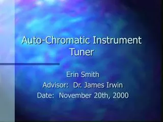 Auto-Chromatic Instrument Tuner