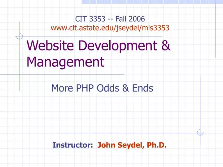 website development management