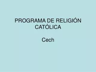 programa de religi n cat lica cech