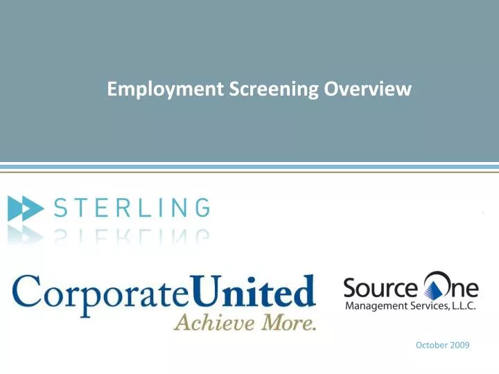 employment screening overview