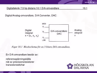 digitalteknik 7 5 hp distans 10 1 d a omvandlare 10 1
