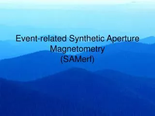 Event-related Synthetic Aperture Magnetometry (SAMerf)