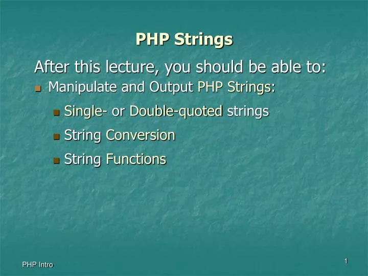 php strings