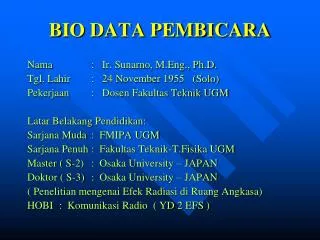 bio data pembicara