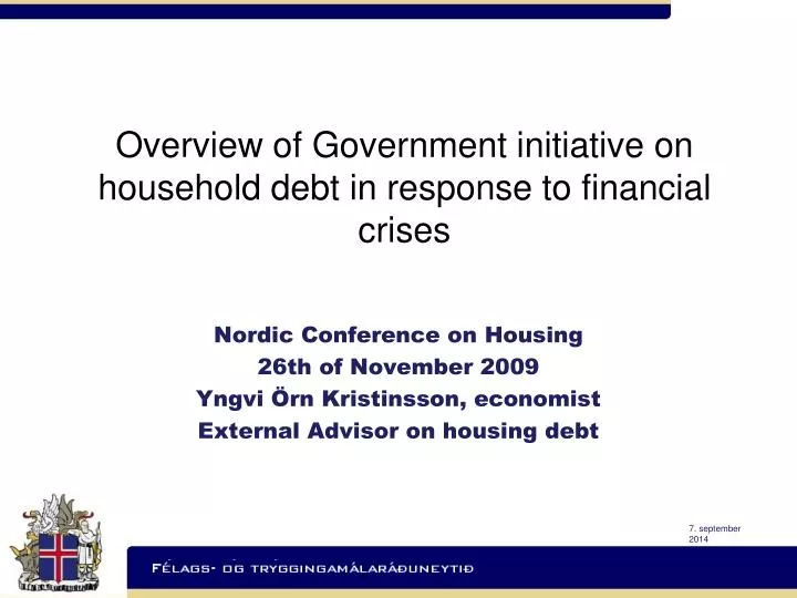 overview of government initiative on household debt in response to financial crises