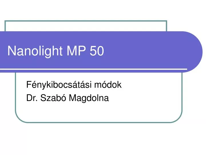 nanolight mp 50
