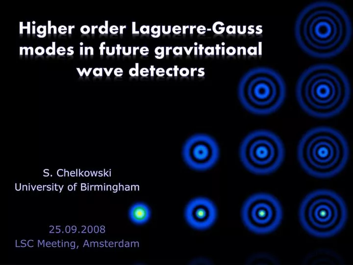 higher order laguerre gauss modes in future gravitational wave detectors