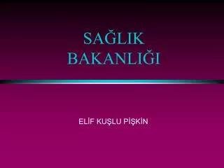 sa lik bakanli i
