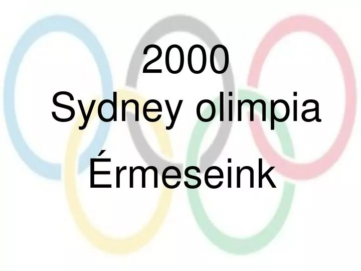 2000 sydney olimpia