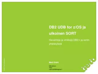 db2 udb for z os ja ulkoinen sort