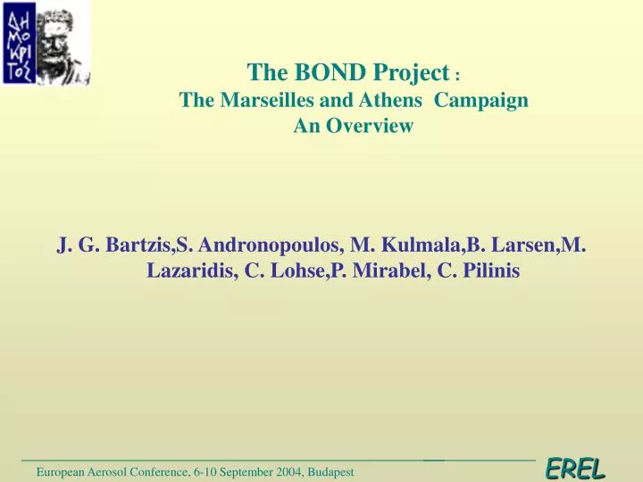 the bond project the marseilles and athens campaign an overview