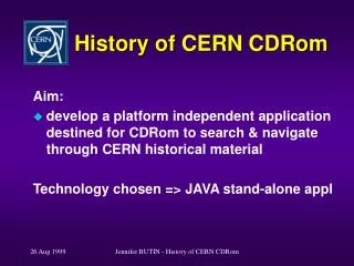 History of CERN CDRom