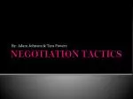 NEGOTIATION TACTICS - slide 1
