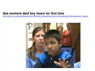 See moment deaf boy hears for first time