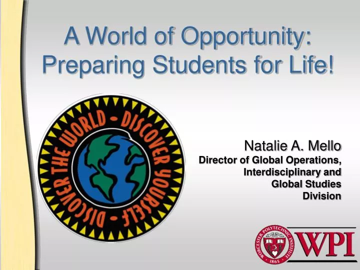 a world of opportunity preparing students for life