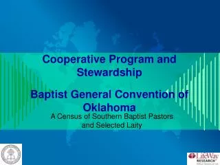 Cooperative Program and Stewardship Baptist General Convention of Oklahoma