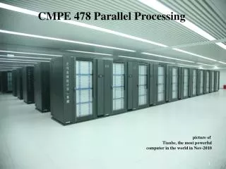 picture of Tianhe, the most powerful computer in the world in Nov- 20 10