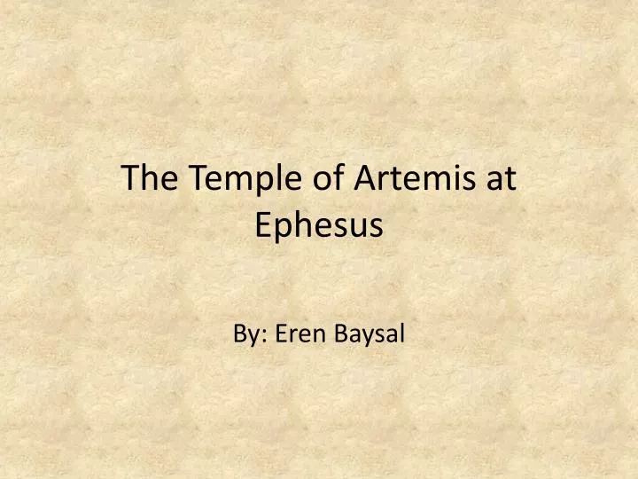 the temple of artemis at ephesus