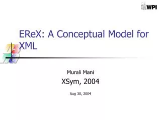 EReX: A Conceptual Model for XML