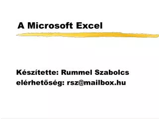 a microsoft excel