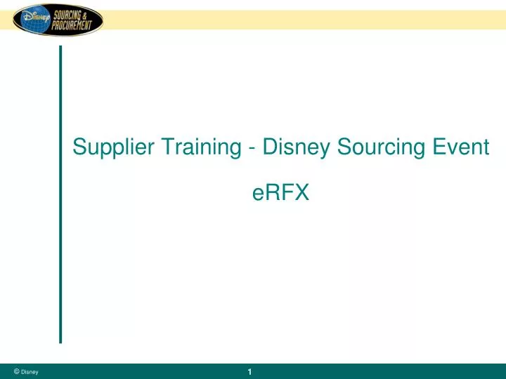 supplier training disney sourcing event erfx