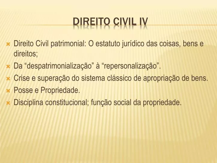 direito civil iv