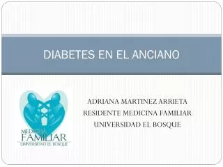 diabetes en el anciano