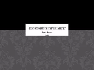 Egg Osmosis Experiment